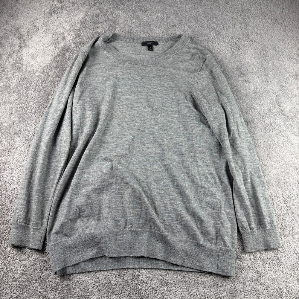 J.CREW Long Sleeve Sweater Pullover Womens Size XL Gray